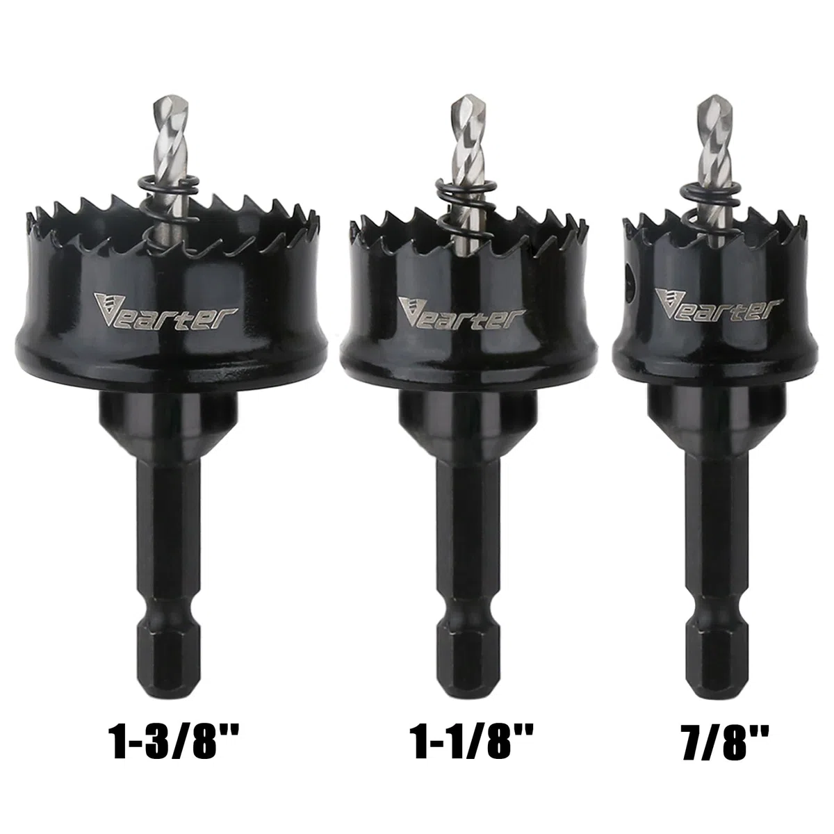 Bi-Metall-Lochsägen-Set, 3-teilig, 2,2 cm bis 3,5 cm M42 Bimetall-Lochsägen-Set, dünnwandiger Kobaltbohrer, Lochschneider mit Dorn für Holz, Blech, Kupfer, Gips, PVC, Stahlplatte, Trockenbau