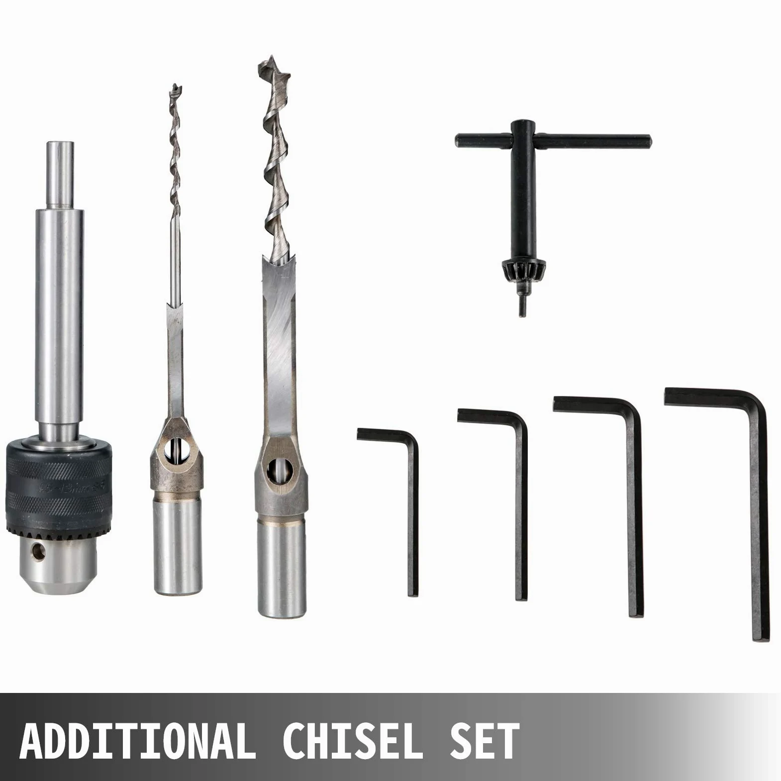 VEVOR Tischstemmmaschine, 550 W, 2800 U/min, Langlochbohrmaschine, Hohlstemmmaschine mit Meißel-Bit-Sets, Stemmmaschine für Holzarbeiten, zum Bohren runder oder quadratischer Löcher in Holz