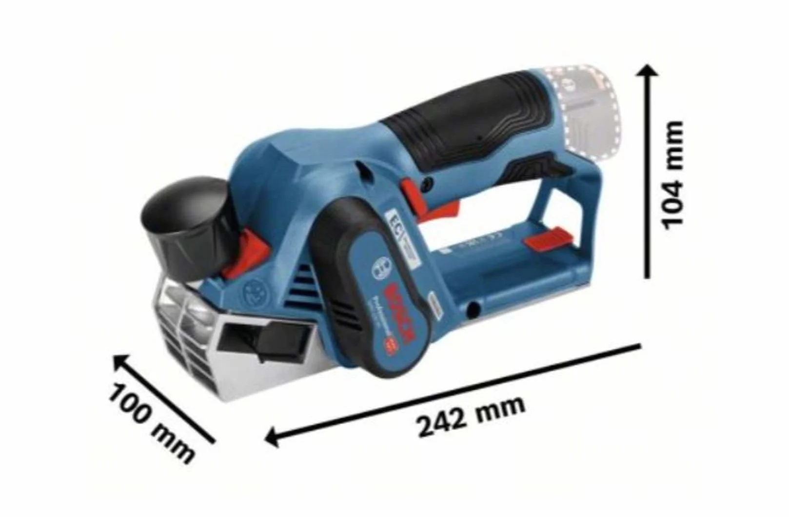 Bosch Professional 12V System Akku Hobel GHO 12V-20 (max. Hobelbreite: 56 mm, ohne Akku/ Ladegerät)