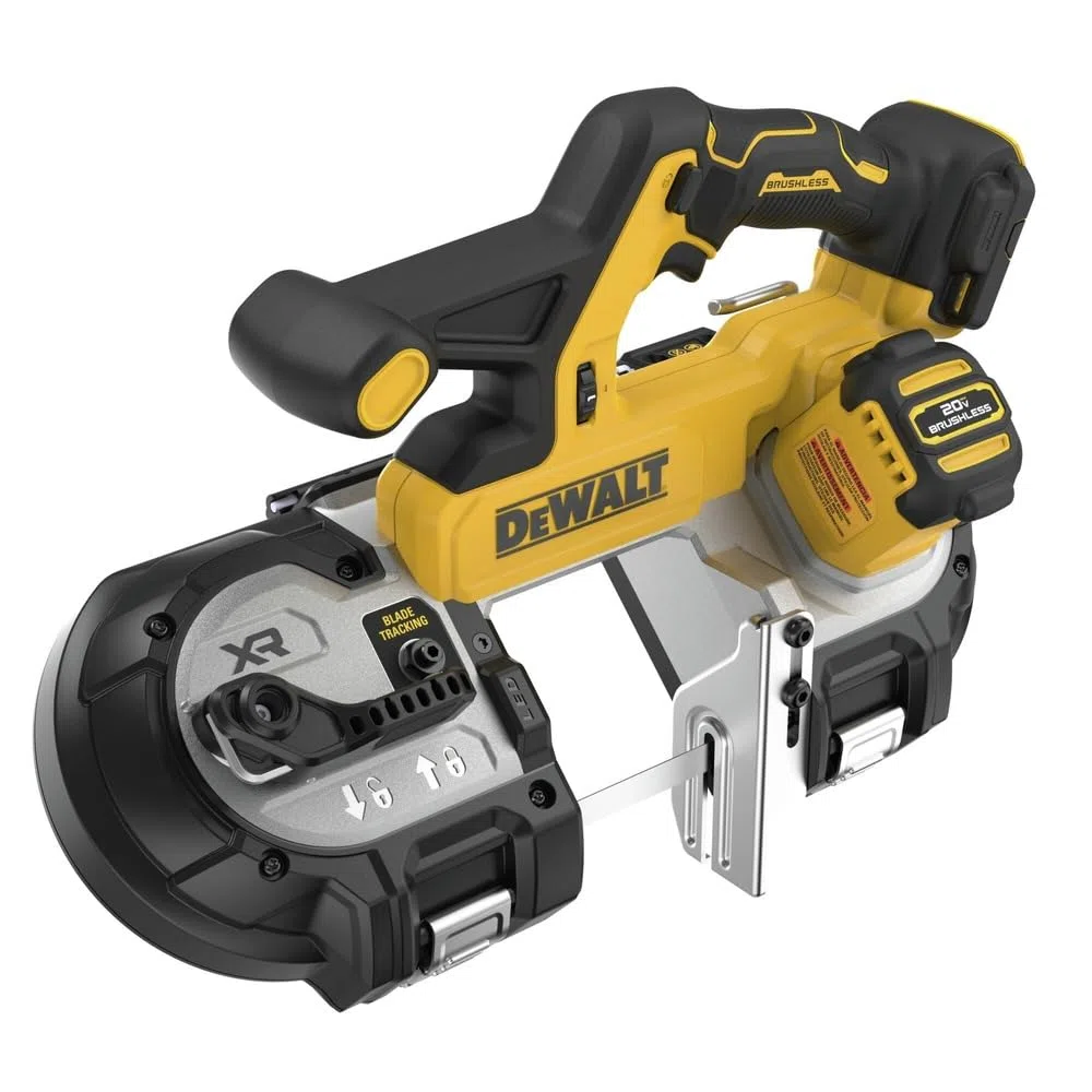 DEWALT 20 V MAX XR Bandsäge, bürstenloser Motor, tragbar und kabellos, 9,5 cm Schnittkapazität, nur blankes Werkzeug (DCS378B)