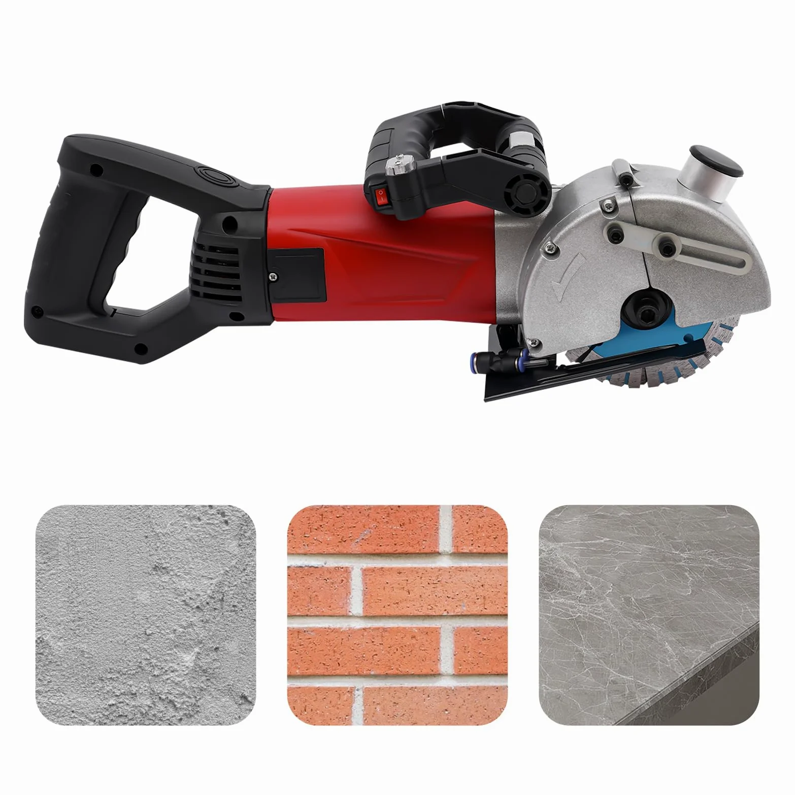Mauernutfräse 2800W Schlitzmaschine mit Laser - Wandhobelmaschine für Beton, Holz und mehr - Inklusive 5 Diamantklingen und Zubehör