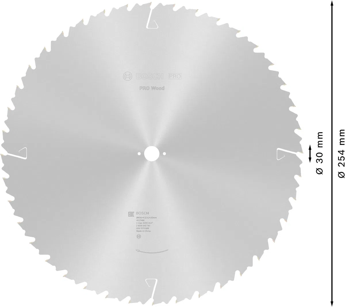 Bosch Accessories Bosch Professional 1x Kreissägeblatt Construct Wood (für Holz, Sägeblatt Ø 600 x 30 x 4,0 mm, 40 Zähne, Zubehör Kreissäge)
