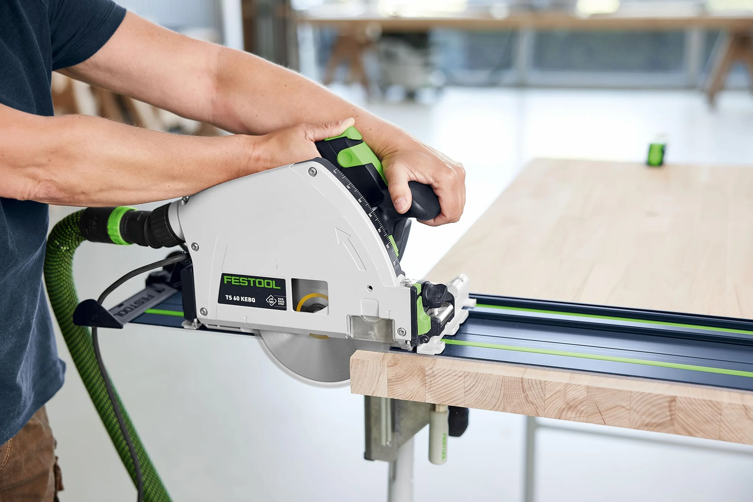 Festool Führungsschiene FS 1400/2 BL - Sägeschiene für Tauchsäge & Fräse | 1400mm Aluminium Führung mit Splitterschutz für präzise Schnitte, kompatibel mit Oberfräse und FS-Zubehör