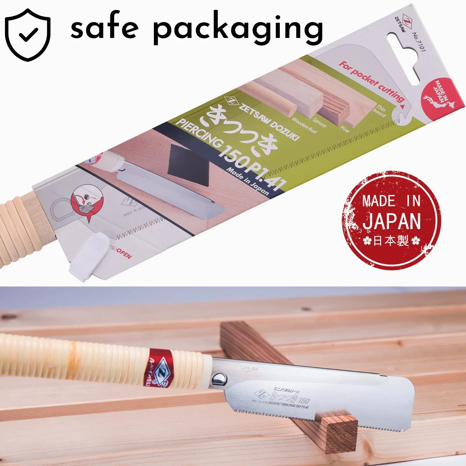 Tyzacktools Japanische Dozuki-Piercingsäge 150 mm