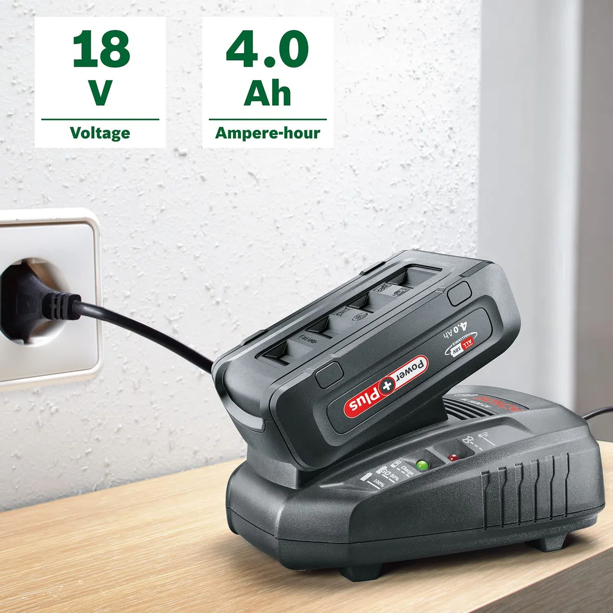 Bosch Akku 18V 4.0 Ah PowerPlus (1 Akku 18V 4.0 Ah, 18 Volt System, im Karton)