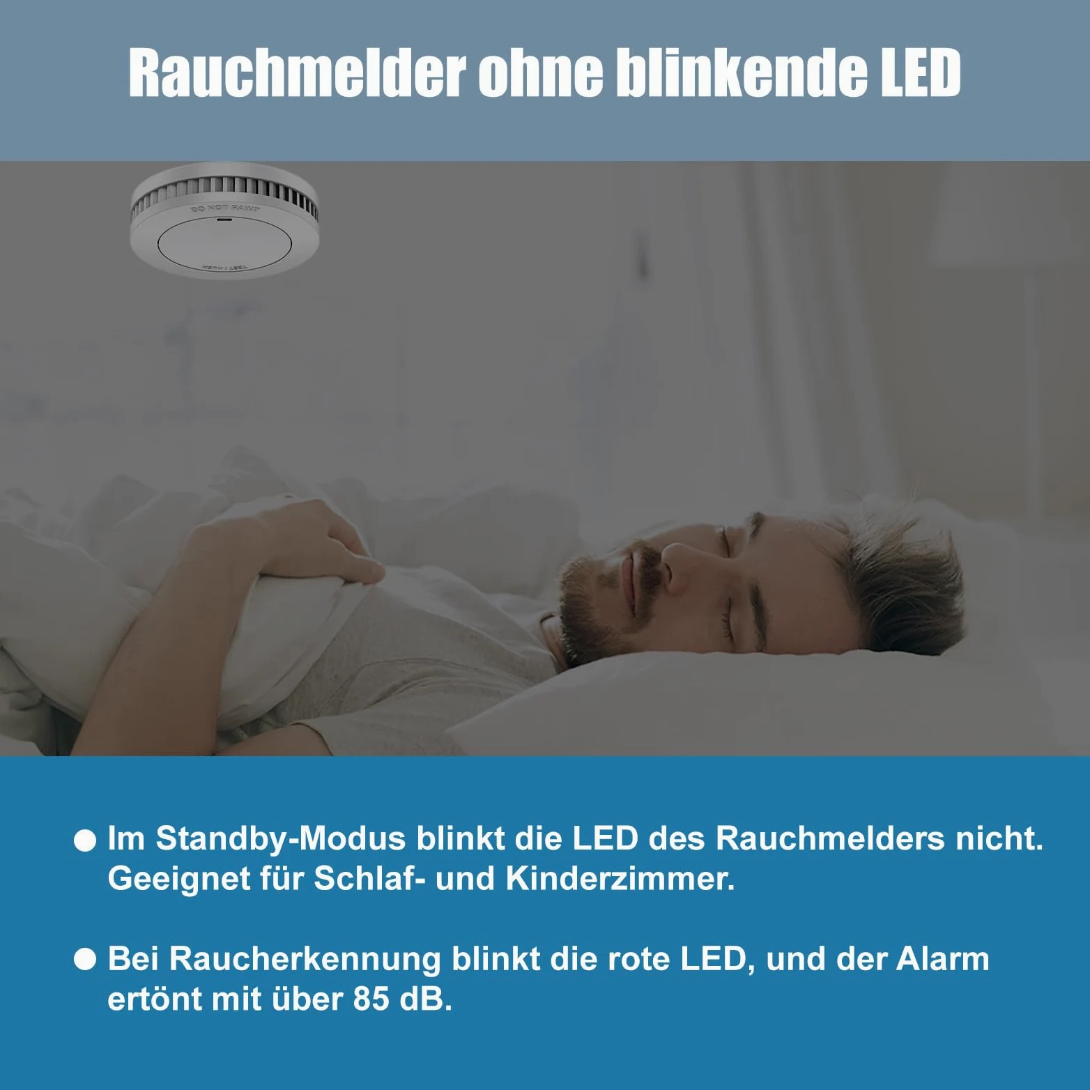 Tüvrheinland Rauchmelder 10 Jahre Batterie Magnethalter Ohne Bohren Feuermelder 4 Stücke EN14604