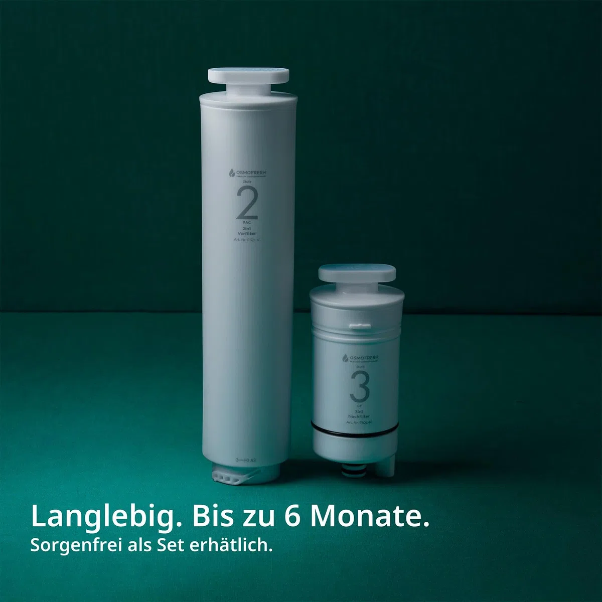 OsmoFresh Filterset Osmoseanlage Quella Life & Quella Pro bestehend aus Vorfilter zum Schutz der Membran und Nachfilter für ausgeglichenen ph Wert frischen Geschmack & Mineralien 6 Monate