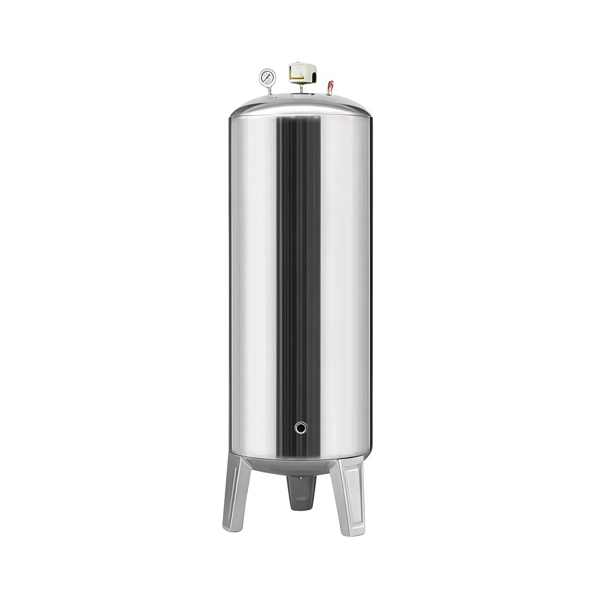 Wasserdruckbehälter aus Edelstahl, Vertikale Trinkwassertanks,Druckbehälter Druckkessel 100L 160L 200L 250L 300L Vertikal Druckwassertanks,FüR Brunnenpumpen/Wassersysteme, Mit Montagesatz 100 L