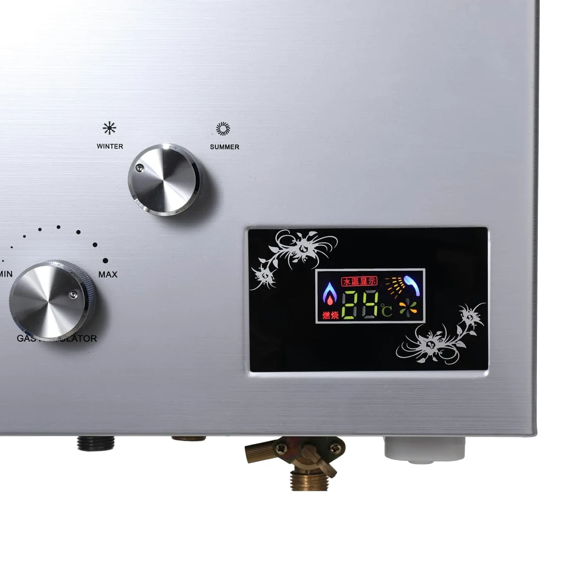 Tragbarer Gas Durchlauferhitzer 20L 40KW Propangas Campingdusche mit Gasdruckminderer für Dusche im Außenbereich Warmwasser Camping Dusche LPG Warmwasserbereiter Warmwasser Tankless Instant