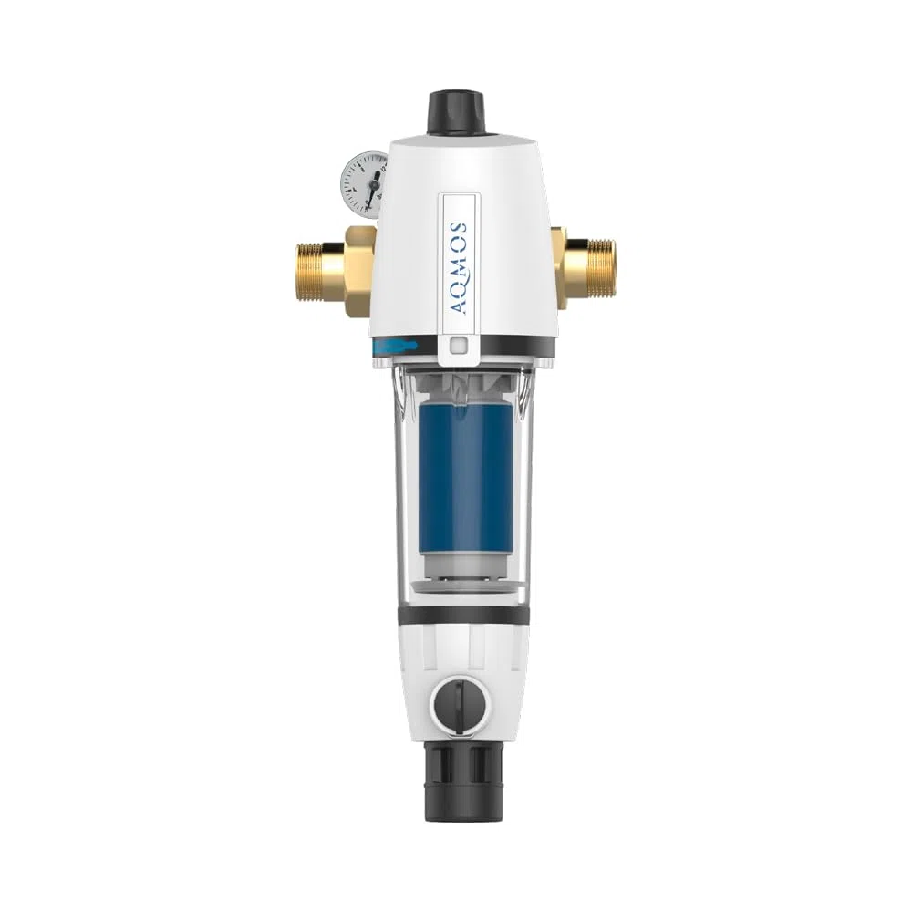Rückspülfilter 1" Aqmos mit Druckminderer Wasserfilter Filter Hauswasserfilter