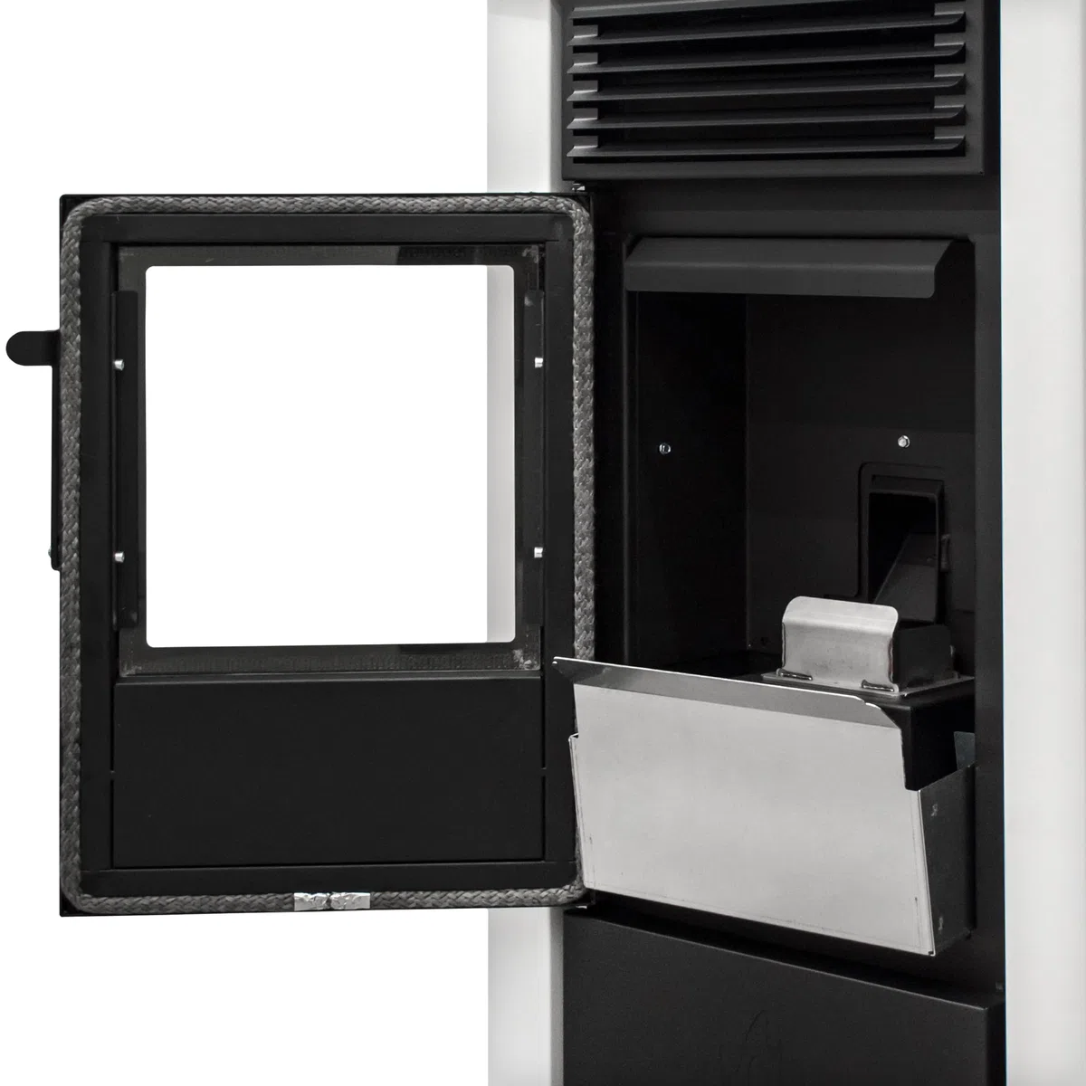 STUFE A PELLET ITALIA Alaska 10 KW WiFi | Pelletöfen mit Belüftung Effizienz 91% Heizt 85m² Autonomie 20 Sdt. Programmierbar WiFi-Fernsteuerung 5 Geschwindigkeiten und Kräfte 24M Garantie Weiß