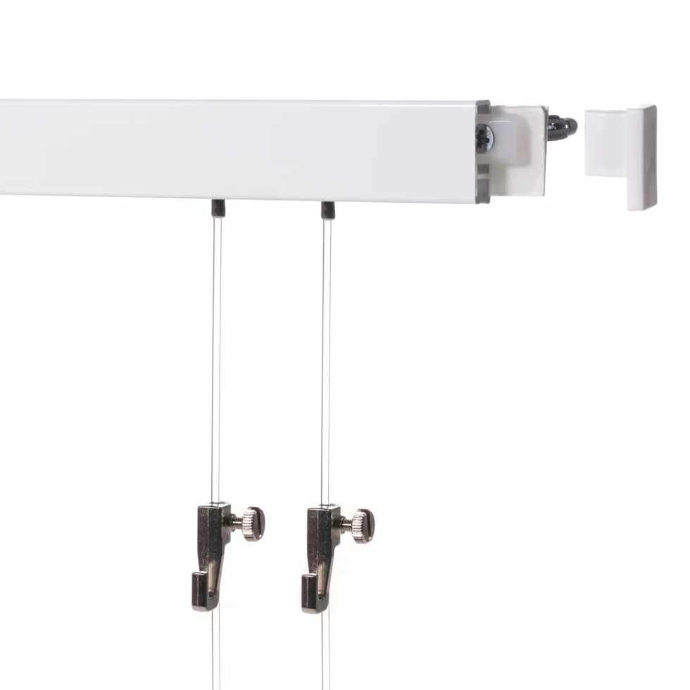SOFT-RAIL® Bilderschienen Set BUDGET (M) 2 Meter Weiß beschichtet