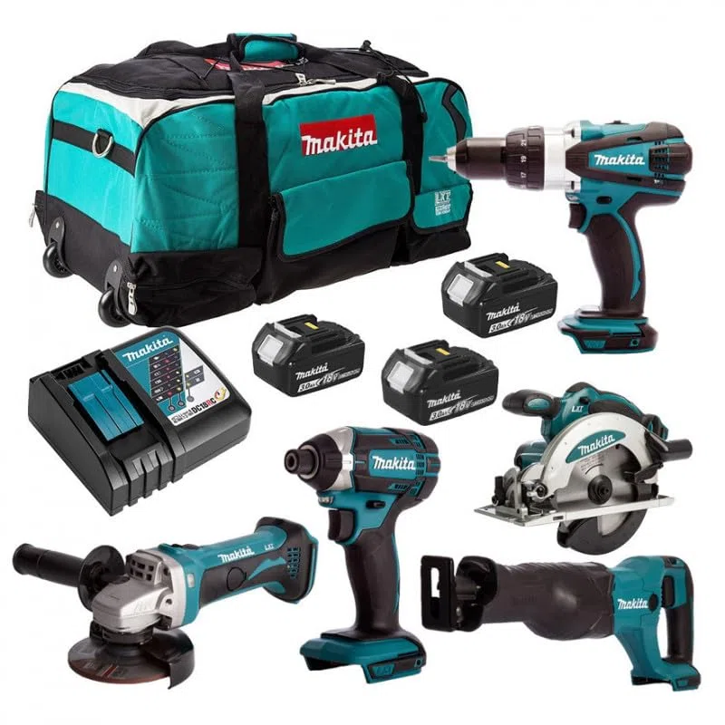 Combopack 5 Werkzeuge 18 V LXT (3 x 3,0 Ah) in Tragetasche LXT600 Makita DLX6046
