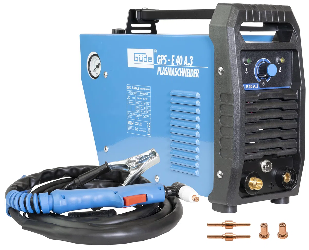 Güde 20093 GPS-E 40 A.3 Plasmaschneider (230 V, Arbeitsdruck 3-6 bar, Materialstärke max. 12 mm, für Stahl, Edelstahl, Kupfer oder Aluminium geeignet)