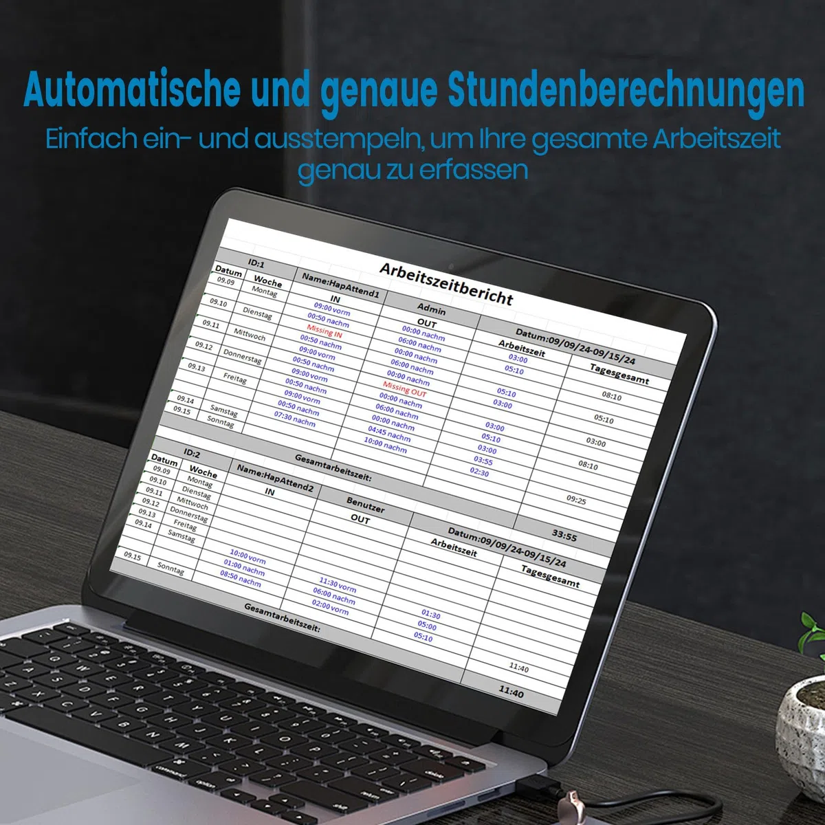 zeiterfassung für kleinbetriebe, Fingerabdruck stempeluhr arbeitszeiterfassung stempeluhr, Deutsche Ausgabe stechuhr zeiterfassung Mitarbeiter mit 5 RFID (0 monatliche Gebühren H3)