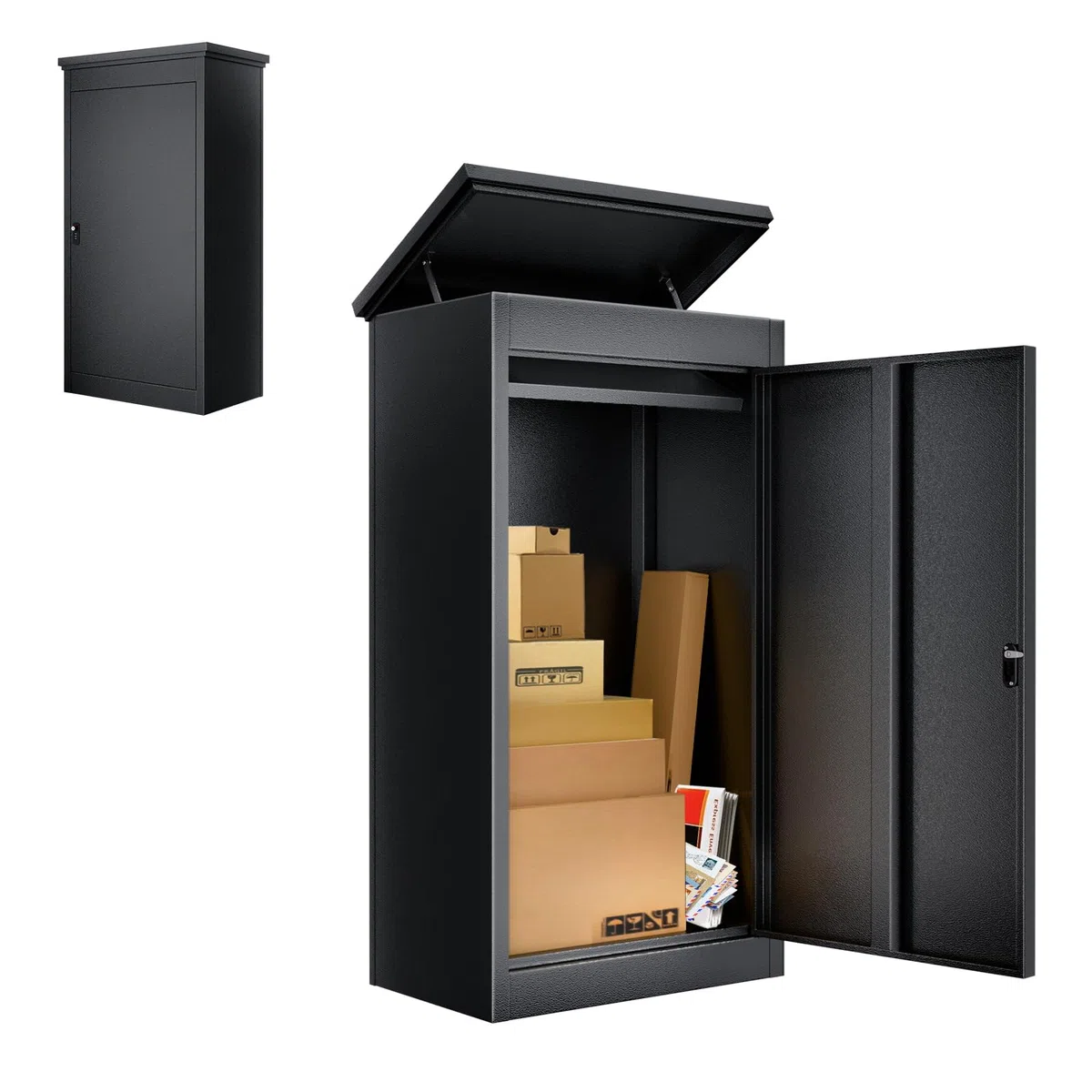 110CM Briefkasten Paketbox mit Zahlenschloss, extra große Paketboxen für den Außenbereich, für Pakete, Päckchen, für Briefe mit Paketsafe