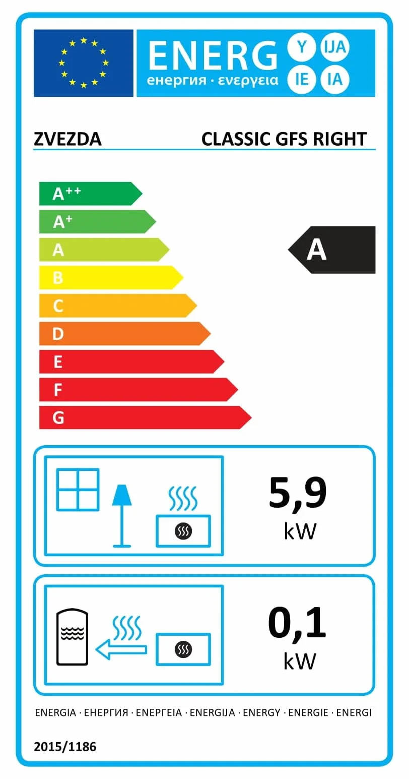 Kaminofen Holzofen Küchenofen Küchenhexe mit Backofen und Kochplatte ZVEZDA, Modell Classic GFS 5.9kW, Backofen von rechts [Energieklasse A]