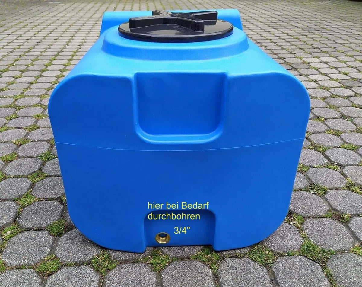Varile 180L Trinkwassertank Blau | BPA-Frei | integriertes 3/4" Messinggewinde | Made in EU | Lebensmittelgeeignet