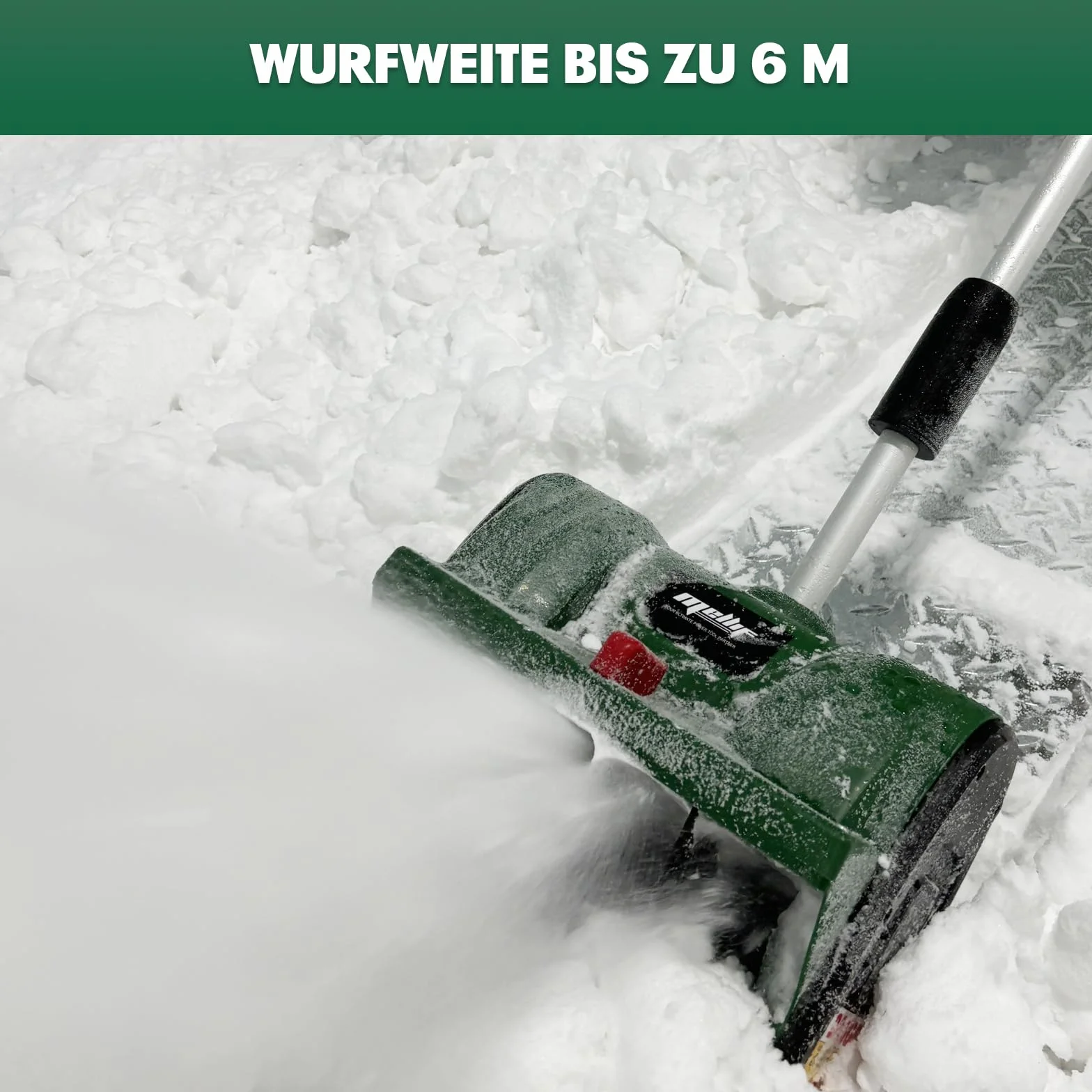 Mellif Akku Schneefräse mit Akku 4.0 Ah, Brushless Schneefräse passt für Makita Akku 18V, Arbeitsbreite 30cm, Räumtiefe 15cm,Wurfweite 6m,bürstenloser Motor(Inkl. 1 Mellif 4.0Ah Batterie & Ladegerät)