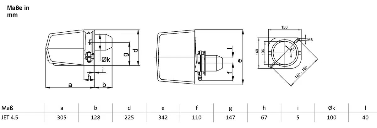Körting Brötje Ölgebäsebrenner Jet 4.5 UNI-NOx Öl-Low 15-36 kW Ölbrenner Kessel