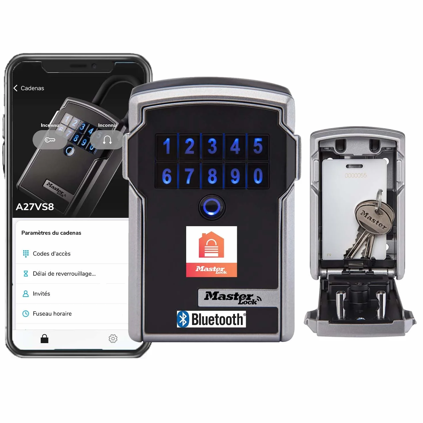 Master Lock Smart Connected Schlüsseltresor Bluetooth Zahlencode Aussen Wandhalterung 12.7 x 8.3 x 5.9 cm